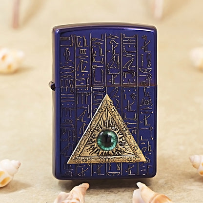 Zippo Burnt Blue Egyptian Eye of Providence - DS171