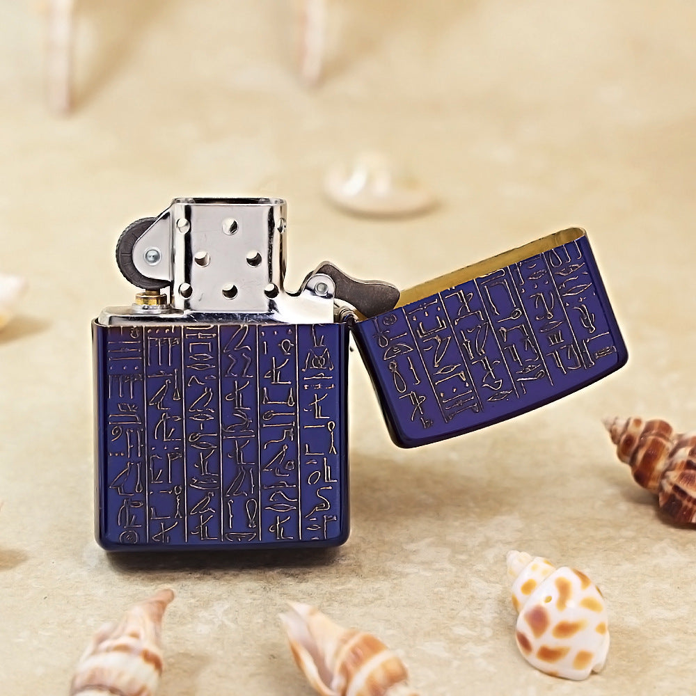 Zippo Burnt Blue Egyptian Eye of Providence - DS171