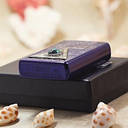 Zippo Burnt Blue Egyptian Eye of Providence - DS171