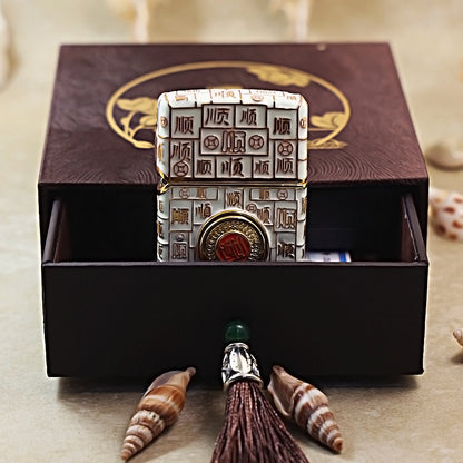 Zippo Gold Shell Case Luminous Mahjong Hundred Smoothness - CM70