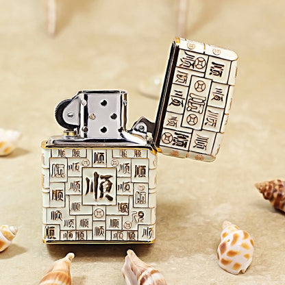 Zippo Gold Shell Case Luminous Mahjong Hundred Smoothness - CM70