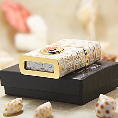 Zippo Gold Shell Case Luminous Mahjong Hundred Smoothness - CM70