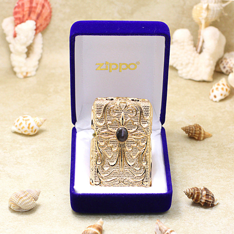 Zippo Gold Shell Case Lycoris Radiata Dark Stone - CM68