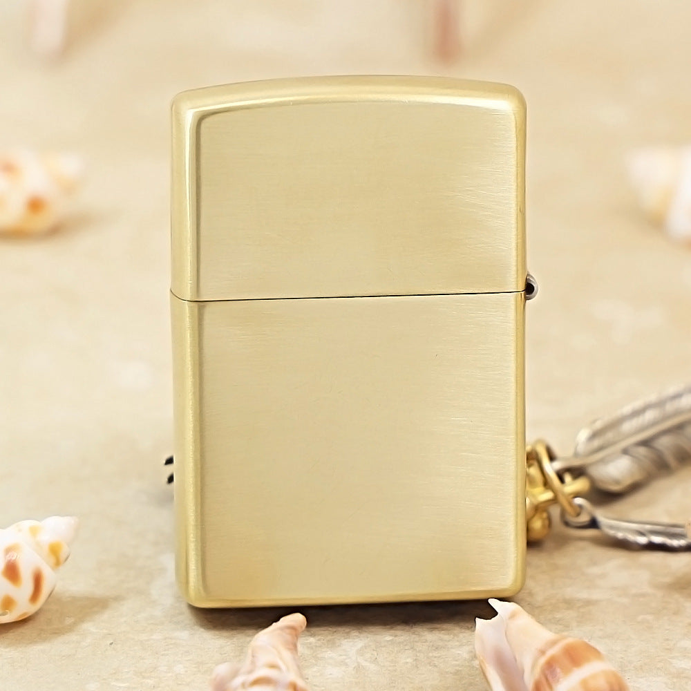 Zippo High-Polish Brass Blue Turquoise Eagle Sun Emblem Lighter - DS172