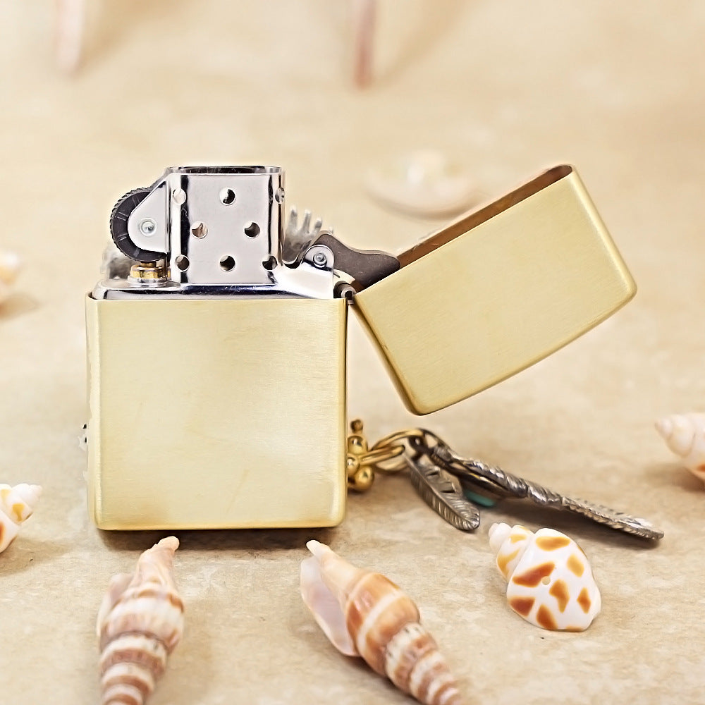 Zippo High-Polish Brass Blue Turquoise Eagle Sun Emblem Lighter - DS172