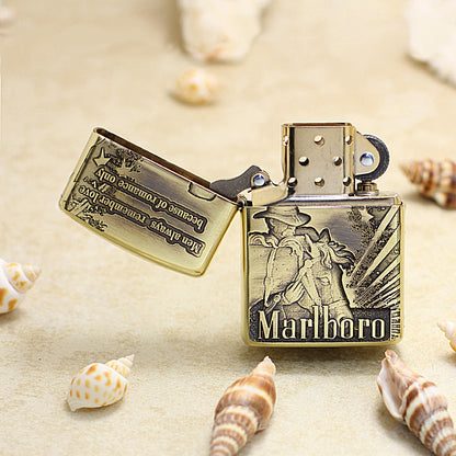 Zippo Marlboro Five-Star Cowboy Lighter, 3D Engraved Limited Edition - MC34