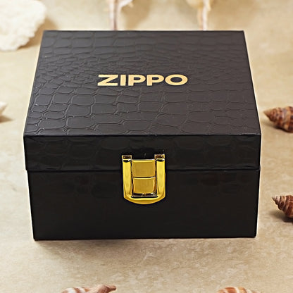 Zippo Rose Gold Full Crystal Pavé Zi Emblem Shell Lighter - CM101