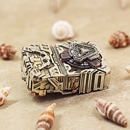 Zippo Satin Chrome Thunder Mecha Armor Shell Case - CM59