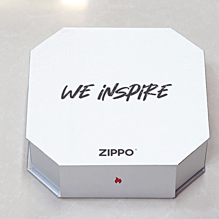 Zippo Satin Chrome Thunder Mecha Armor Shell Case - CM59