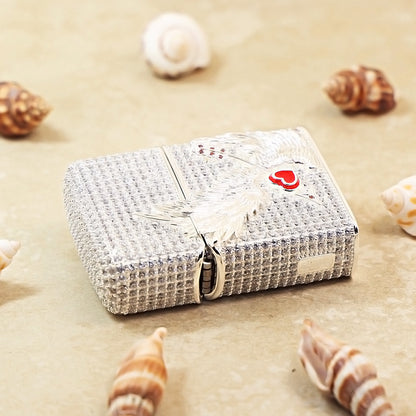 Zippo Silver-Plated Shell Crystal Cupid Arrow - CM81