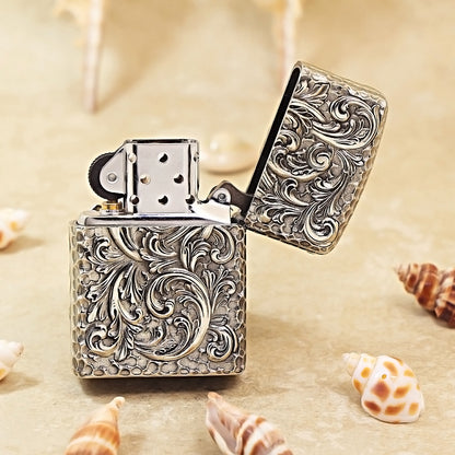 Zippo Silver Vintage Glory Cross Shell Case - CM65