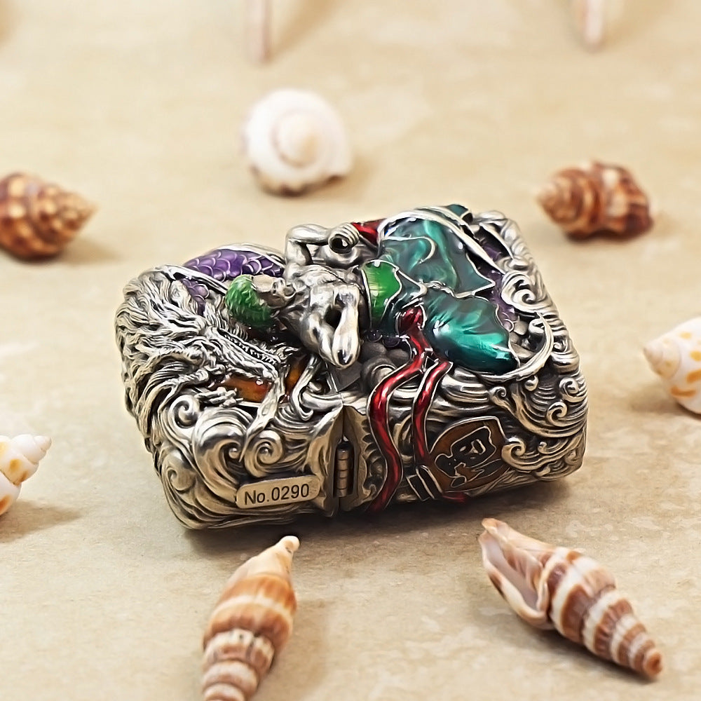 Zippo Smoked Chrome Zoro Flying Dragon In The Sky Emblem - CM79