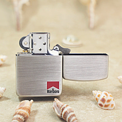 Zippo Smoked Silver Marlboro Gunslinger Lighter - MC22