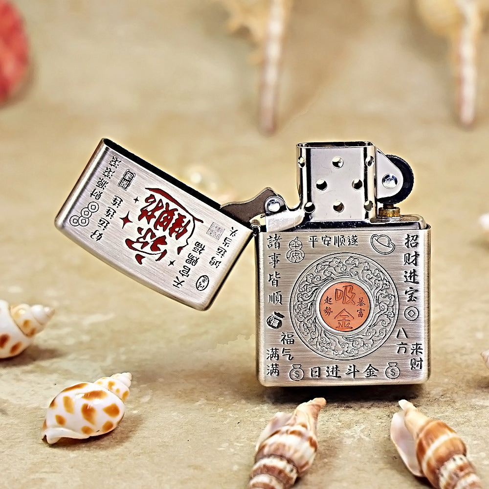 Zippo Smoked Silver Wealth Summoning Decree Edition - DS162