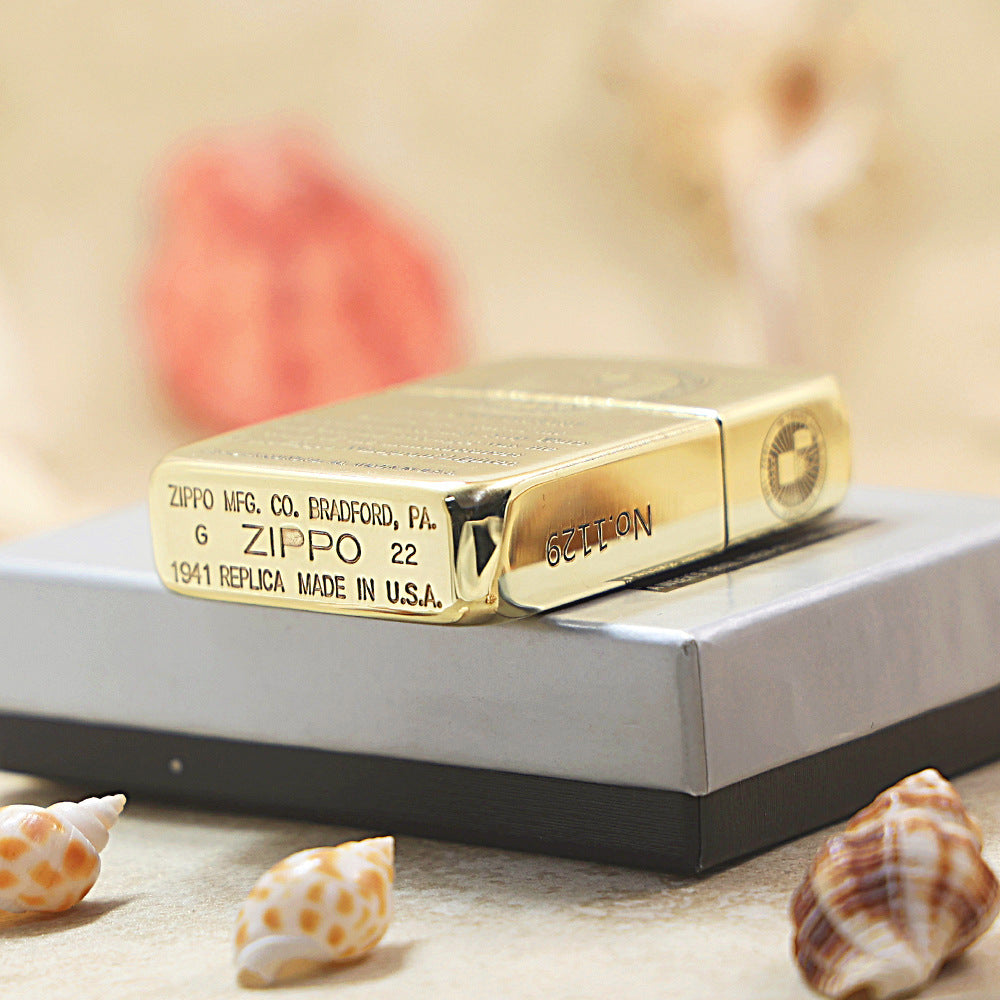 Zippo 1941 Replica High Polish Brass '50th Anniversary' - CC28