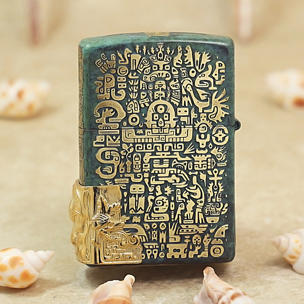 Zippo 'Ancient Maya' Deep Carve with Emblem - DS124