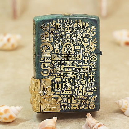 Zippo 'Ancient Maya' Deep Carve with Emblem - DS124