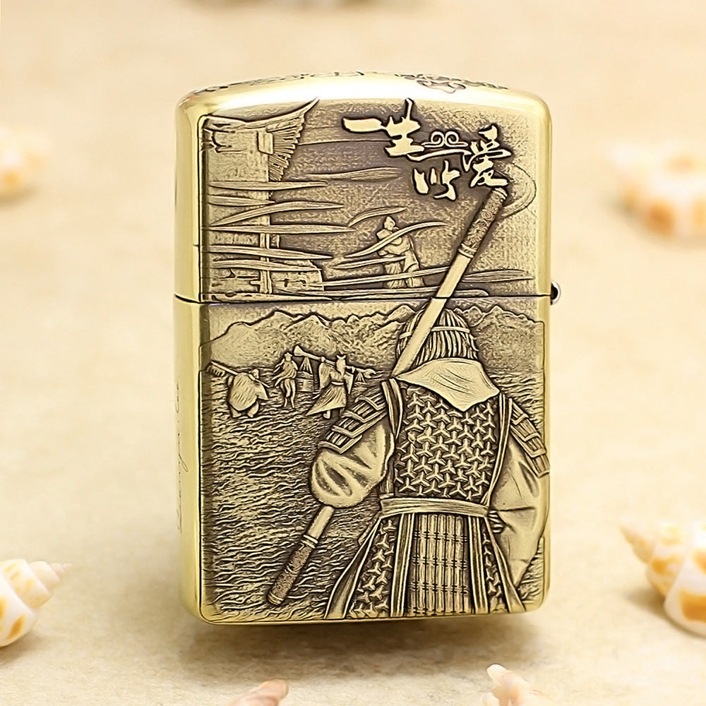 Zippo Antique Brass A Life's True Love Sun Wukong Relief - CC109