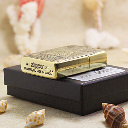 Zippo Antique Brass A Life's True Love Sun Wukong Relief - CC109