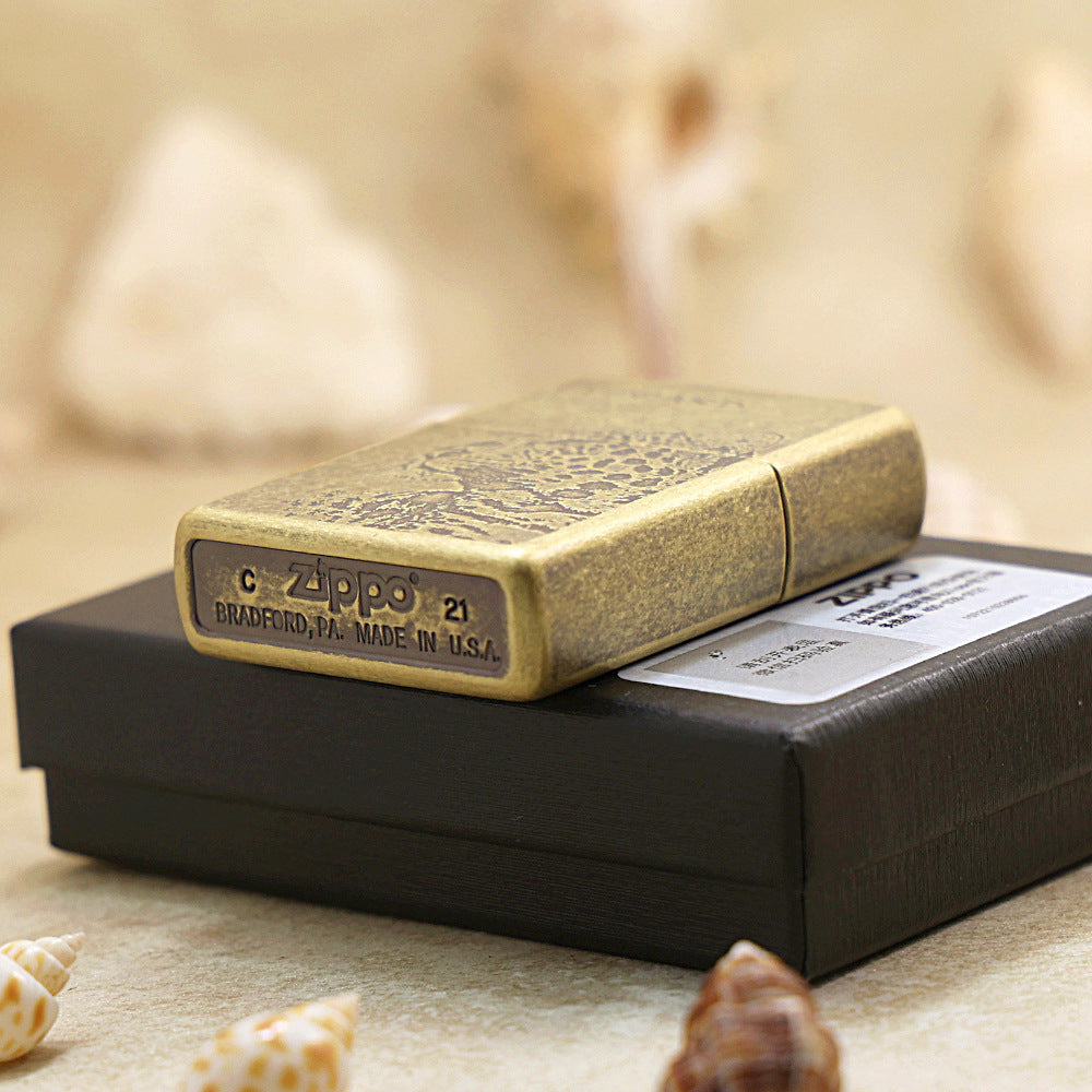 Zippo Antique Brass Leopard (Safari Series) - KR11