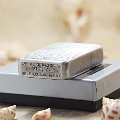 Zippo Antique Silver Arabesque Flora & Plant Series 1941-DS03