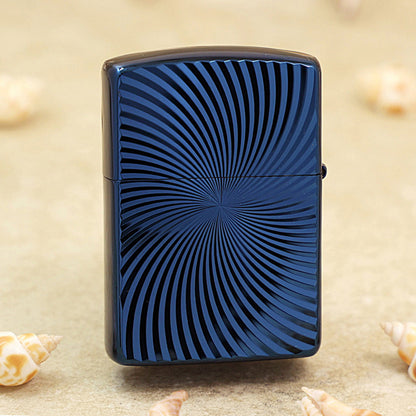 Zippo Armor Blue Titanium Plated with Swirl Design - JP35