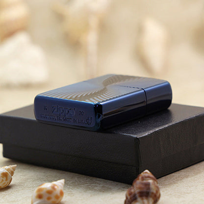 Zippo Armor Blue Titanium Plated with Swirl Design - JP35
