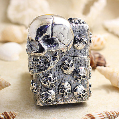 Zippo Armor Deep Carve Skull Emblems - JP46