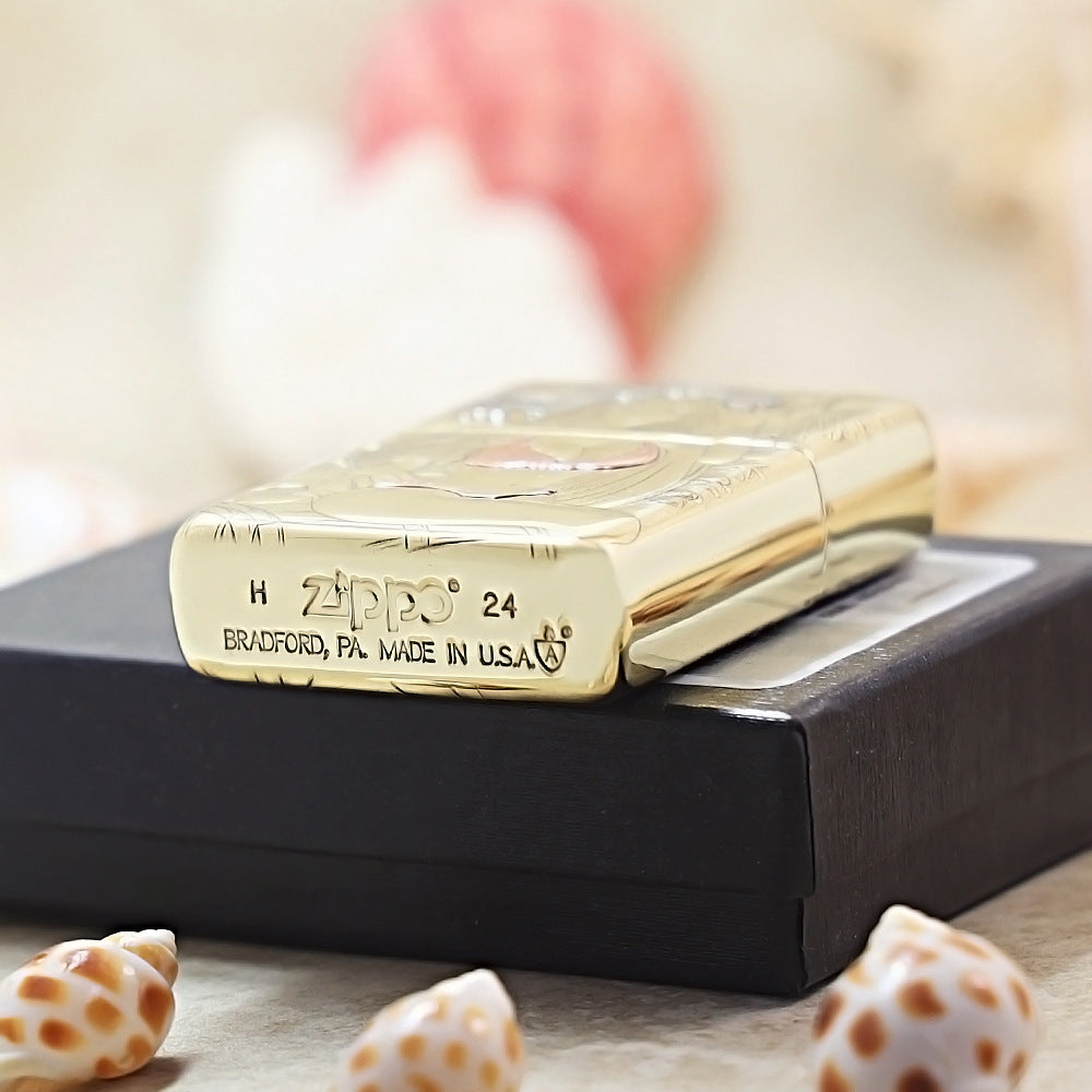 Zippo Armor High Polish Brass Cyclone Scrollwork - CC46