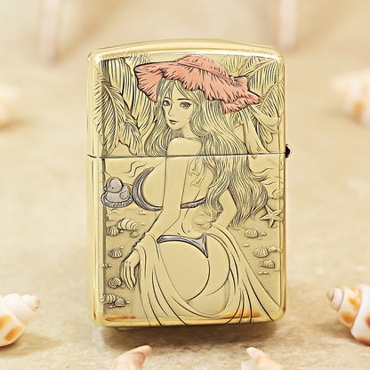 Zippo Armor High Polish Brass Cyclone Scrollwork - CC46