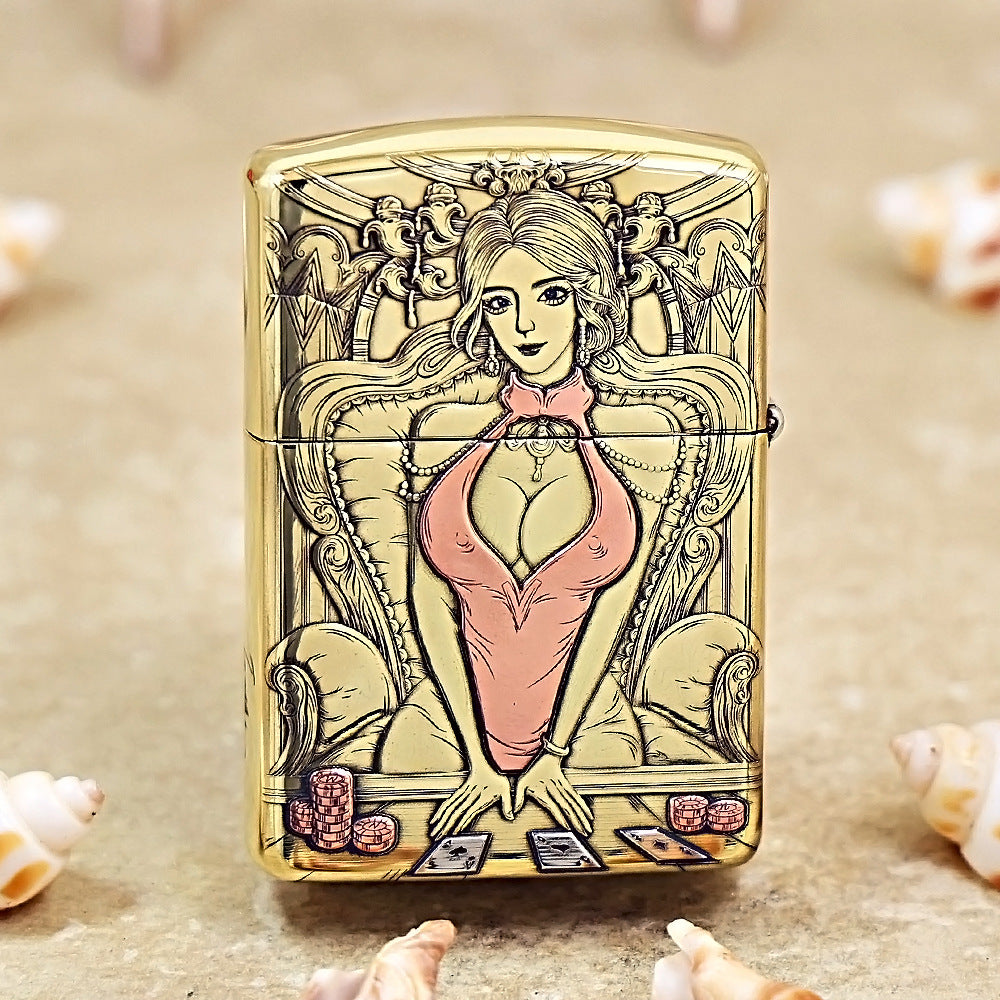 Zippo Armor High Polish Brass 'Casino Dealer' - CC16