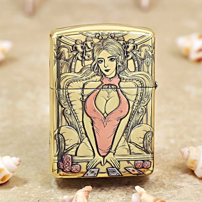 Zippo Armor High Polish Brass 'Casino Dealer' - CC16