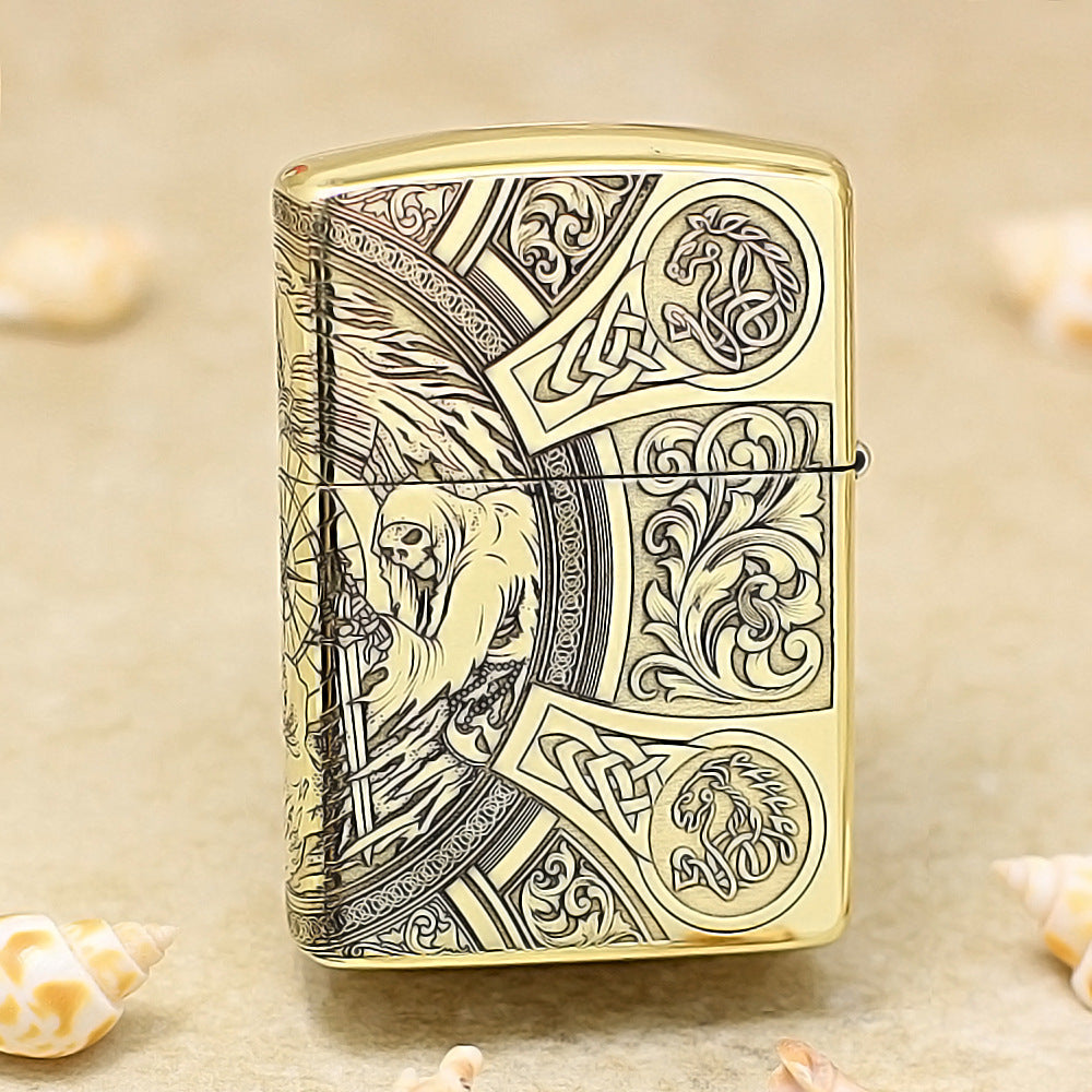 Zippo Armor High Polish Brass Four Horsemen of Apocalypse - CC60