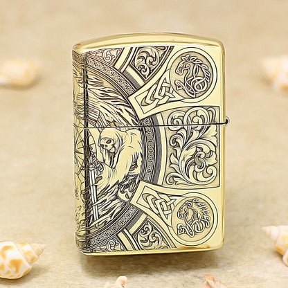 Zippo Armor High Polish Brass Four Horsemen of Apocalypse - CC60