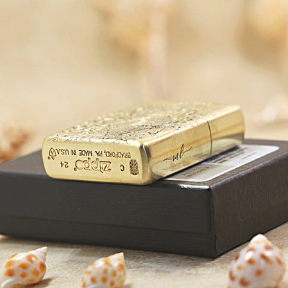 Zippo Armor High Polish Brass God of Wealth Zhao Gongming - CC82