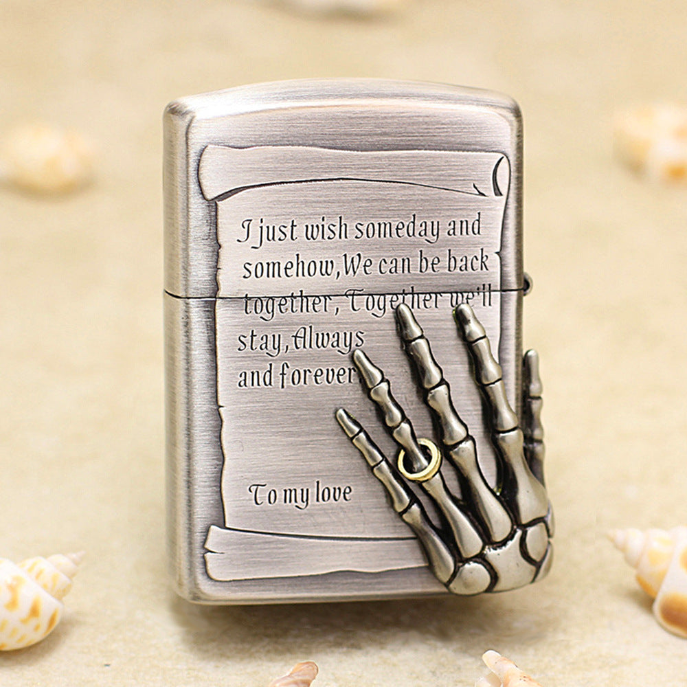 Zippo Armor Tumbled Chrome 'Til Death Do Us Part' - DS153