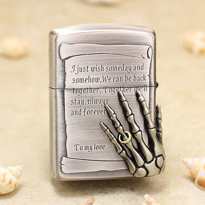 Zippo Armor Tumbled Chrome 'Til Death Do Us Part' - DS153