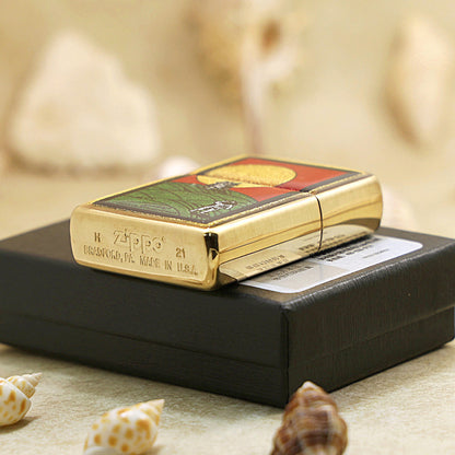 Zippo Astronaut and the Moon Gold Plate - Figure Series - JP57