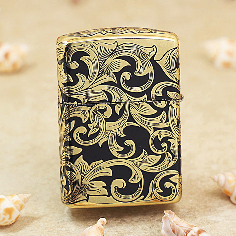 Zippo Black & Gold Floral Elegance 162-DS10