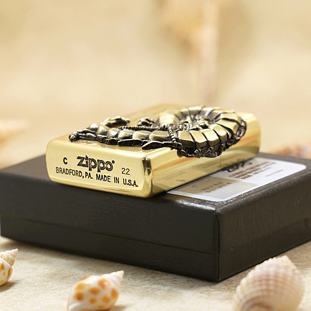 Zippo Centipede Emblem Antique Brass - JP50
