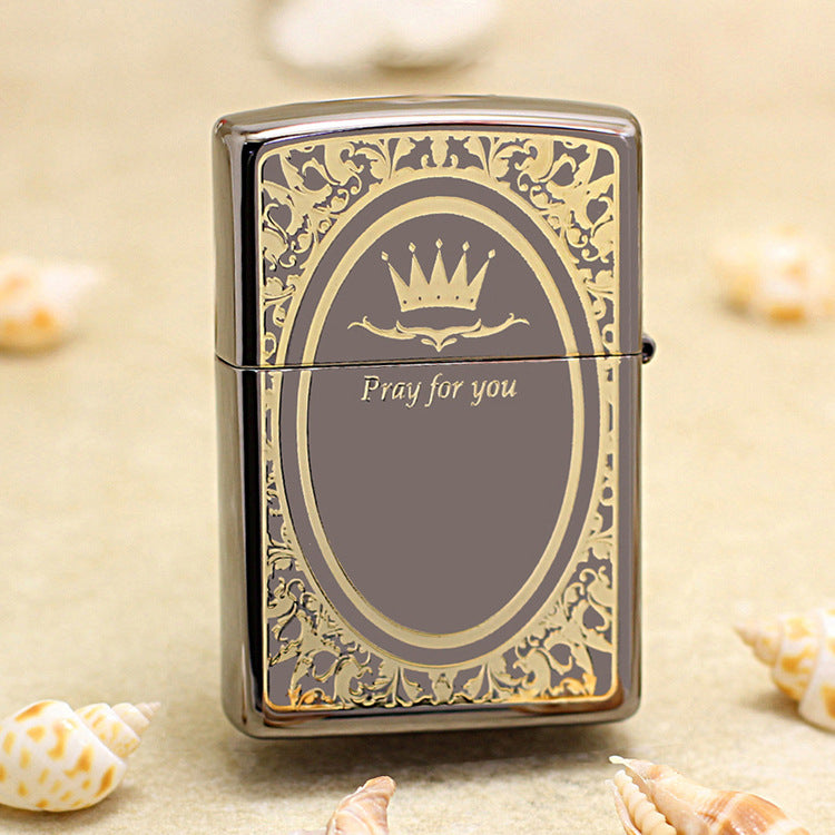 Zippo Crown Cross Black Ice - KR04