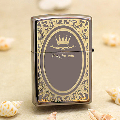 Zippo Crown Cross Black Ice - KR04