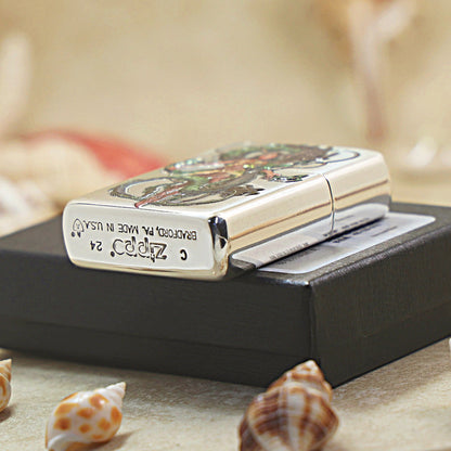 Zippo 'Dragon Girl' Multi-Media Carving - DS117
