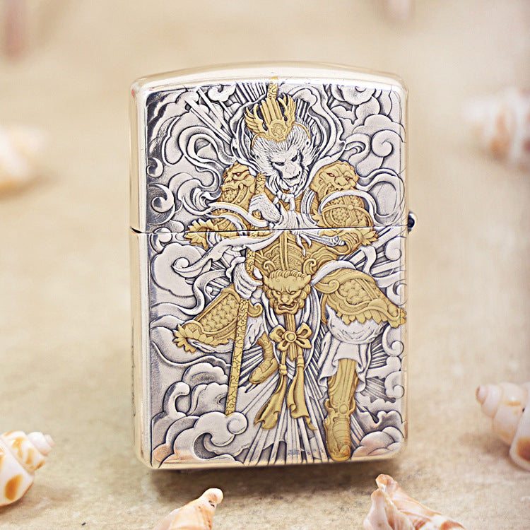 Zippo Dual-Tone Erlang Shen & Howling Dog 162-DS95