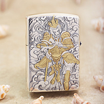 Zippo Dual-Tone Erlang Shen & Howling Dog 162-DS95