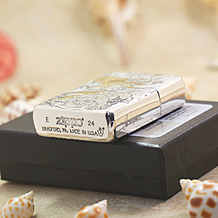 Zippo Dual-Tone Erlang Shen & Howling Dog 162-DS95