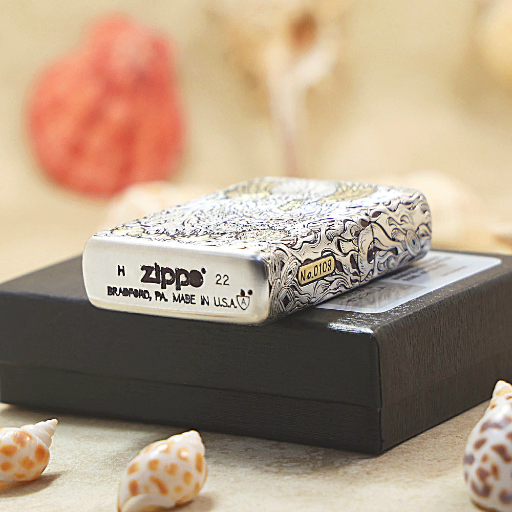 Zippo Dual-Tone Pixiu Prosperity Edition (Deluxe Leather Box) 168-DS17