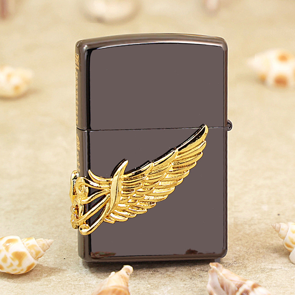 Zippo Flare Wing (Black Ice & Gold Wing) - JP28