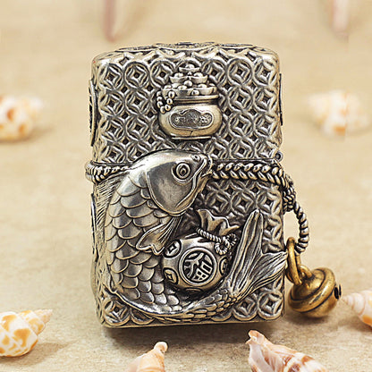 Zippo Heavy Relief Maneki-Neko Lucky Cat Fortune Case Set - CM19