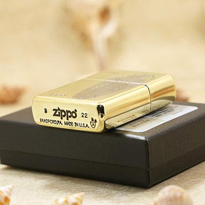 Zippo High Polish Brass Engraved Flint Mechanism Diagram - SC30